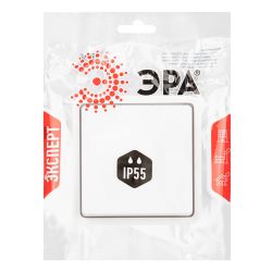 Переключатель ЭРА Эксперт 11-1523-01 IP55 10АХ-250В СУ белый | Эра Эксперт
