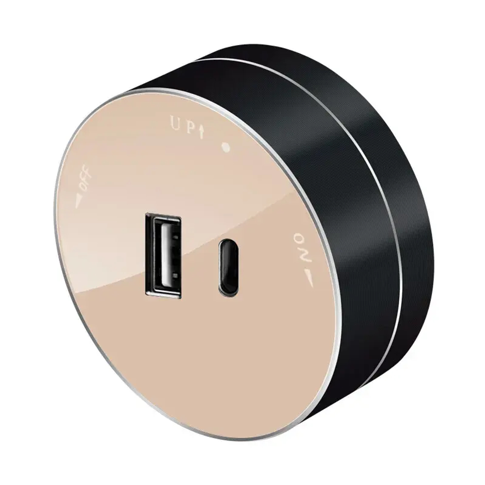 MULTITRACK Розетка 2хUSB (тип А+С) 18 Вт, 5 В/3 А ПЕСОЧНЫЙ