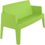 Диван пластиковый двухместный Siesta Contract Box Sofa, зеленый