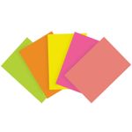 Бумага цветная mix 5цв, 100л, А4, 80г/м2, Спейс OfficeSpace neon
