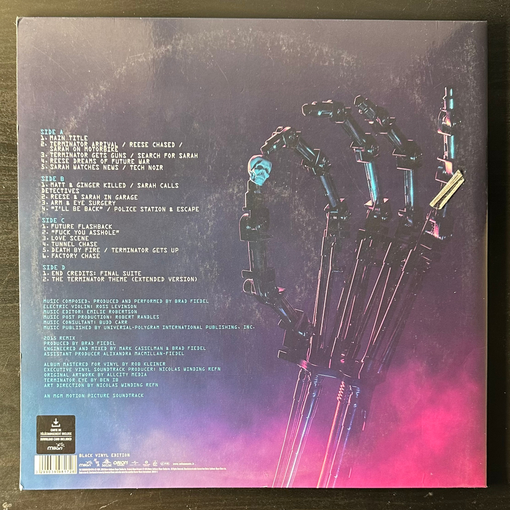 The Terminator - Original Motion Picture Soundtrack 2LP (Европа 2015г.)