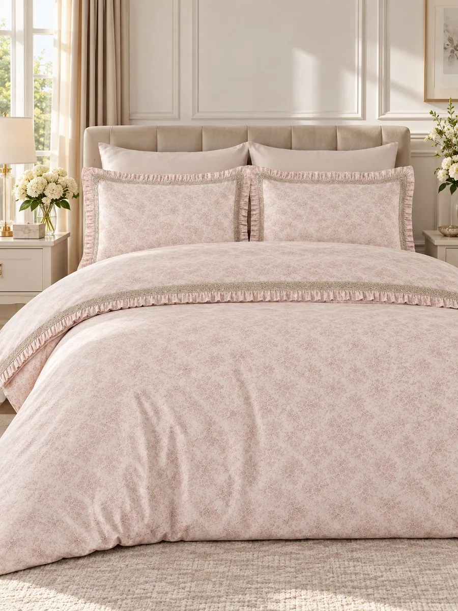 Gelin Home КПБ 6 пр. GUZGULU бежевый цвет пододеяльник 200*220, простынь 240*260, наволочки 50*70 2шт, декоративные наволочки 50*70 2шт GLNN602 — фото 3