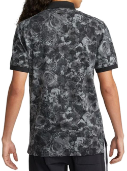 Мужское теннисное поло Nike Dri-Fit Printed Slim Fit Polo - black/black