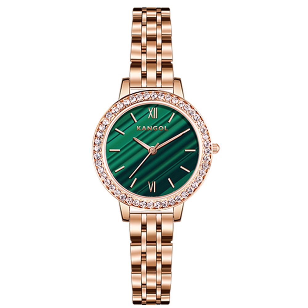KANGOL Quartz Movement Metal Strap Watch Women"s Watch White Dial