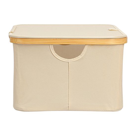 Корзина для белья neat low, 40x33x20 см, молочная