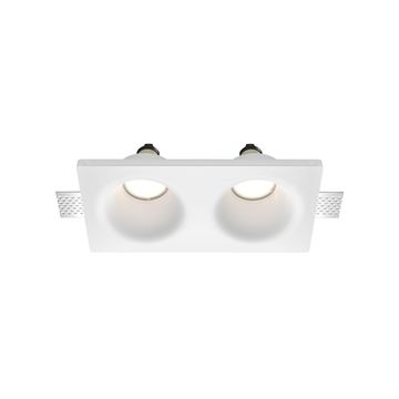 Встраиваемый точечный светильник 2*GU10 DL002-DW-02-W белый Gyps Modern Maytoni
