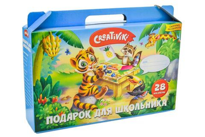 Набор первоклассника "ПОДАРОК ДЛЯ ШКОЛЬНИКА" 28 предм. (Creativiki)