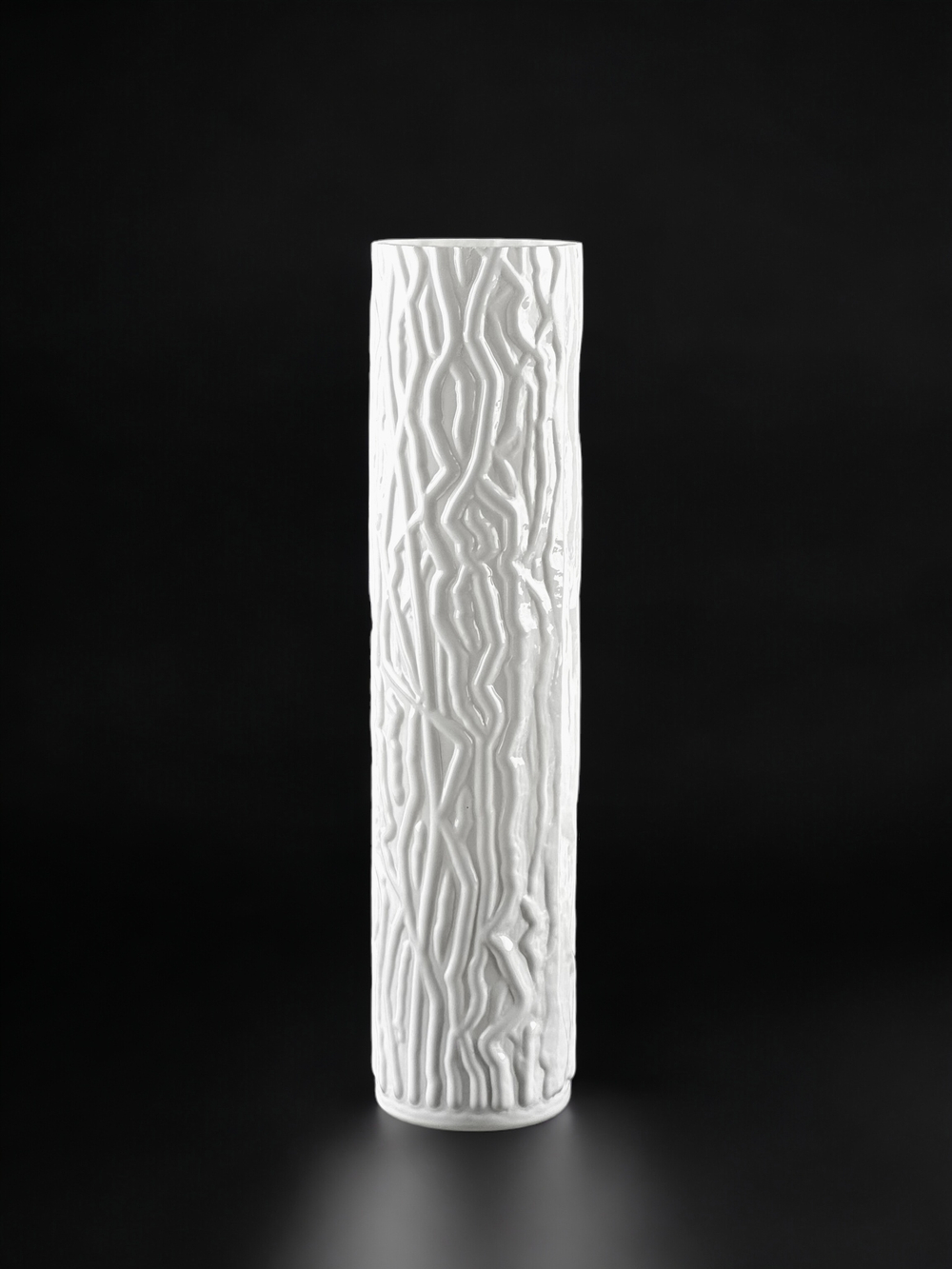 Ваза "Кора" (BARK) "WhitE" (Белый глянец)