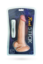 Реалистичный вибратор на присоске Real Stick 6,7''(7 режимов) (Цвет: телесный)