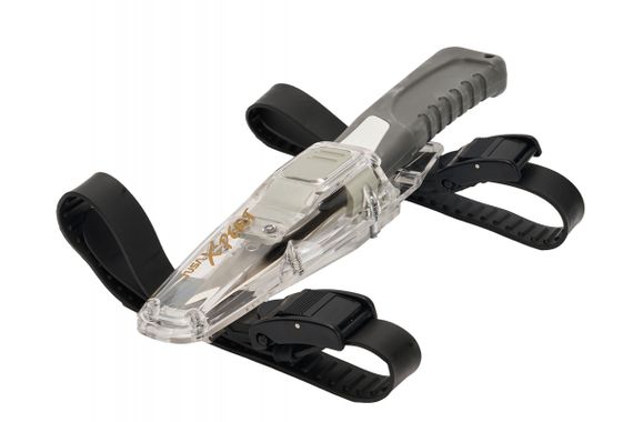 Нож водолазный TUSA X-Pert FK-860 белый/серый прозрачные ножны