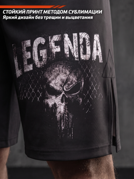 Шорты LEGENDA Череп Каратель черные