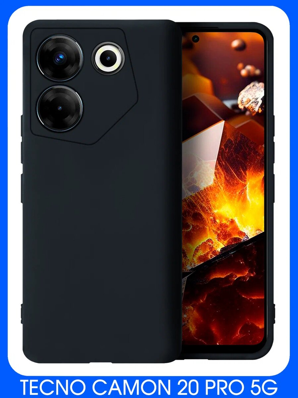 Мягкий Soft Touch чехол из силикона для TECNO CAMON 20 PRO 5G (не 4G!) с бархатной подкладкой