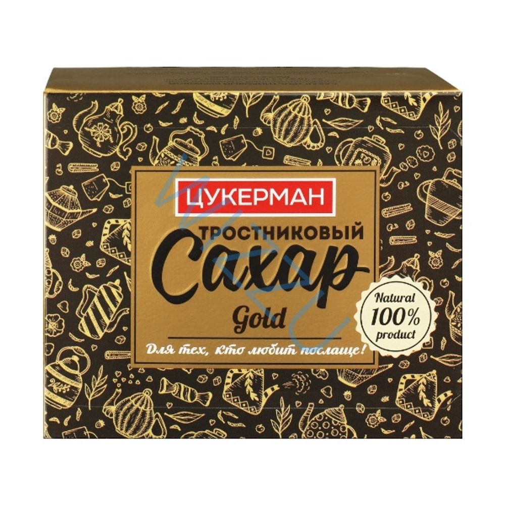 Сахар кусковой Тростниковый "Цукерман" Gold 0,5кг х12