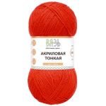 Пряжа Вязь Акриловая тонкая / уп.3 мот. по 100 г, 360 м, 160 красный