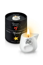 Массажная свеча с ароматом ванили Bougie Massage Candle (80 мл) (Цвет: белый)