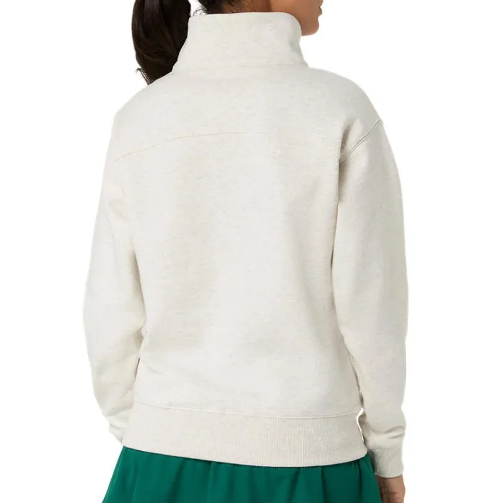 Женская теннисная куртка Asics Court Core Graphic Half Zip - soft oat heather