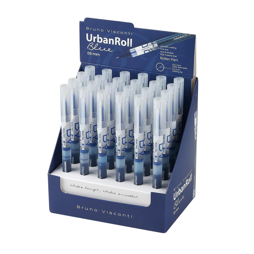 Ручка шариковая 0,5мм синяя "UrbanRoll" (Bruno Visconti)