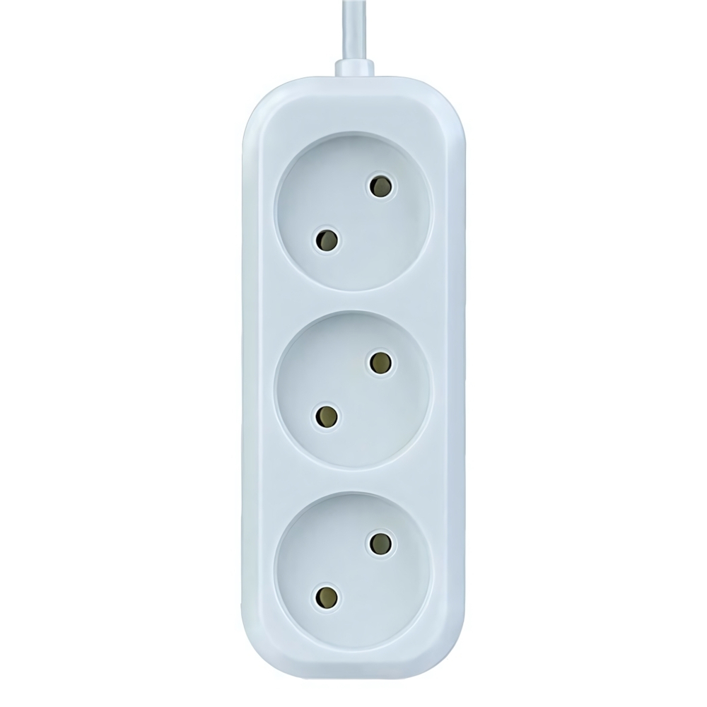 Удлинитель без зазем Perfeo 3 роз 3 м White