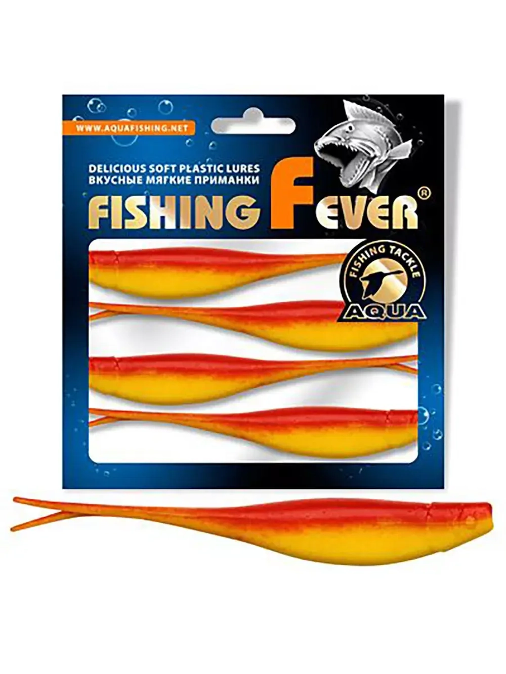 Мягкая силиконовая приманка риппер для дроп-шота AQUA FishingFever BOSS