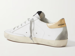 Кеды Женские GOLDEN GOOSE Superstar distressed leather and suede sneakers