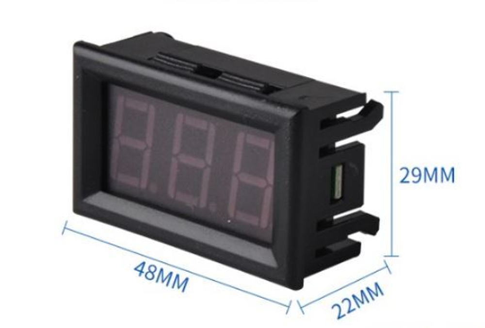 Вольтметр 0.56/DC5-120V/зеленый