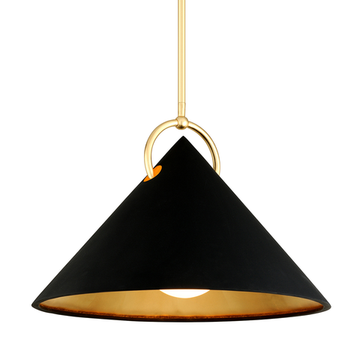 Corbett Charm Pendant, 76 cm, Gold Leaf