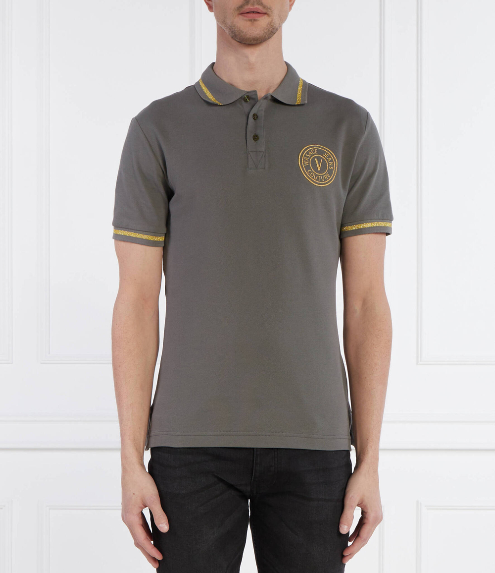 Поло Versace Jeans Couture - графитовый(76GAGT02CJ01T)