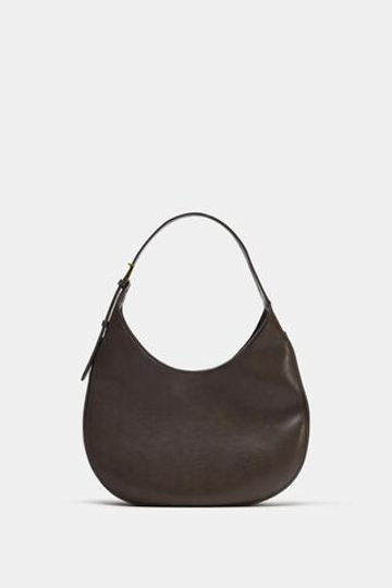 ZARA СУМКА С ПЛЕЧЕВЫМ РЕМНЁМ, КОРИЧНЕВЫЙ