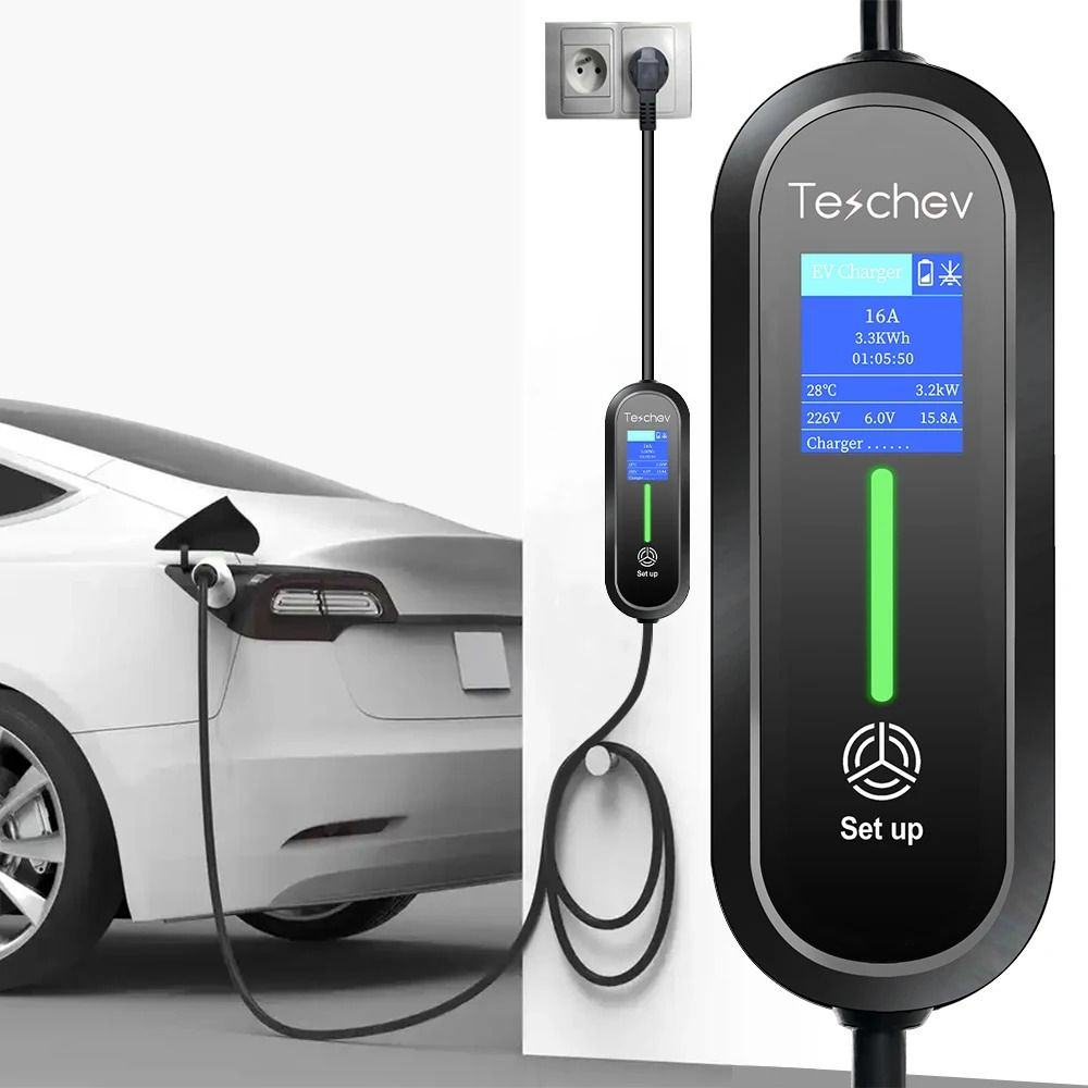 Портативная зарядная станция Teschev GBT 8-16А, 3.5кВт, 5м, 1фаза GG-EV-NY16AK-GBT
