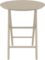 Стол пластиковый складной Siesta Contract Helen Folding Table Ø60, бежевый