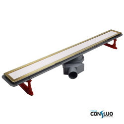 Душевой лоток Pestan Confluo Premium Line 550 White Glass Gold