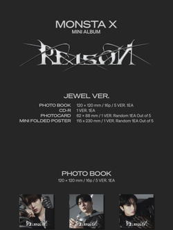 Альбом MONSTA X - REASON 12th Mini Album Jewel Case RANDOM Version