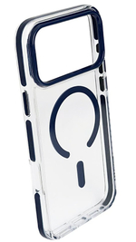 Накладка для i-Phone 17 Pro max Keephone Shockstar MagSnap сине-прозрачный