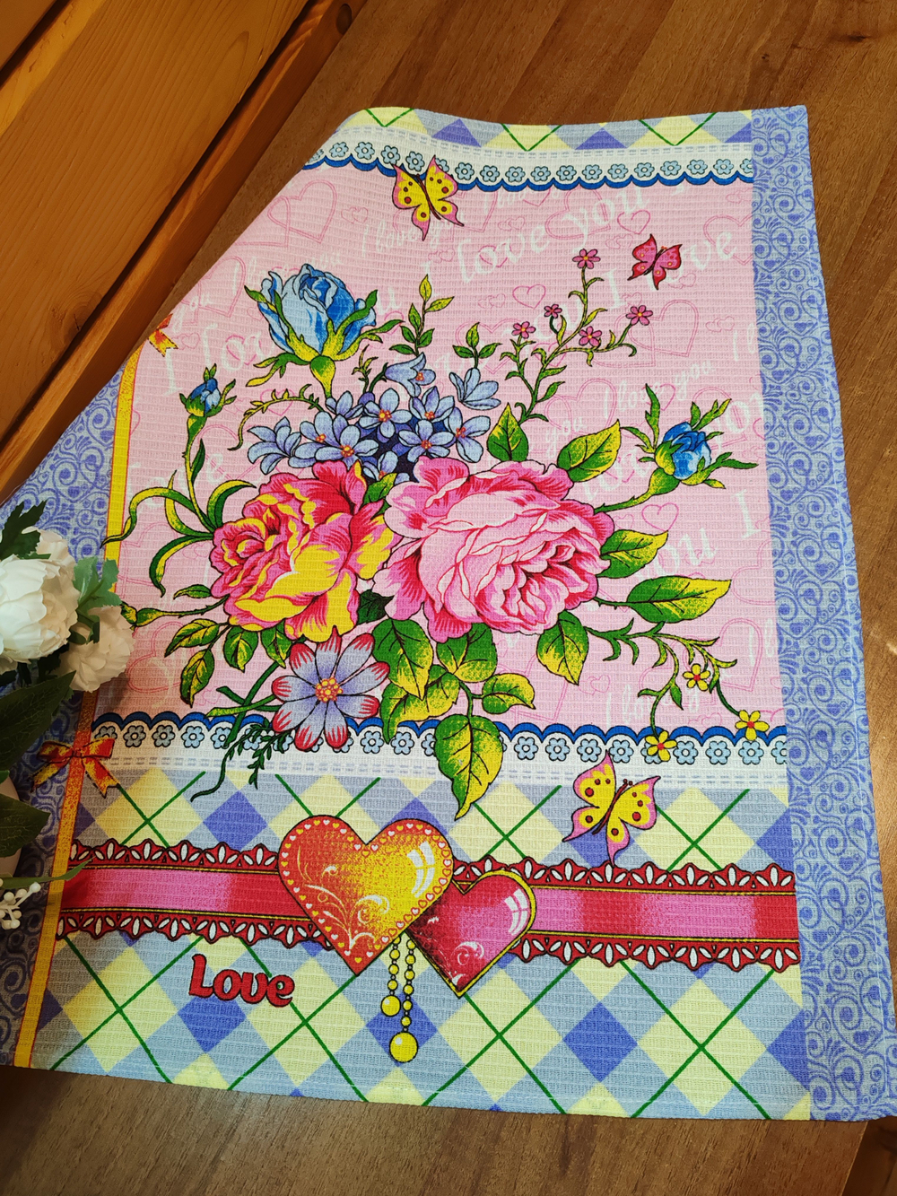 Набор кухонных полотенец, 3 шт , 45х60 см , рогожка