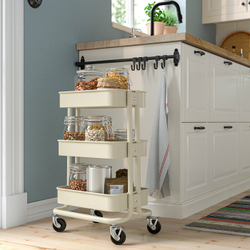 IKEA RÅSKOG  (ИКЕА РОСКОГ)  -  Тележка - бежевый 28х38х61 см