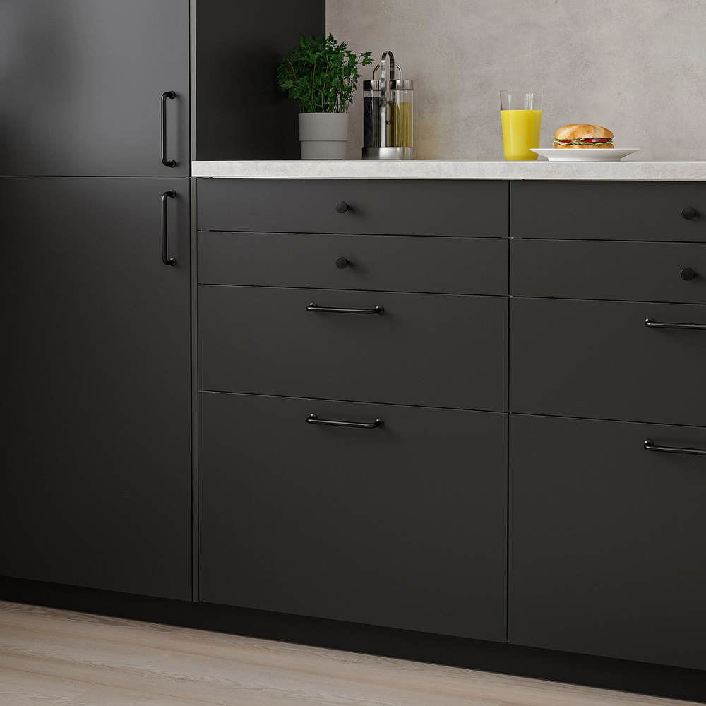 IKEA NICKEBO  (ИКЕА НИКЕБО)  -  Фронтальная панель ящика - матовый антрацит 40х10 см