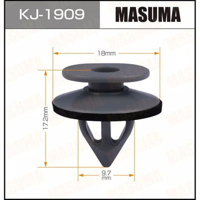 Клипса пластиковая d-9,7мм Masuma