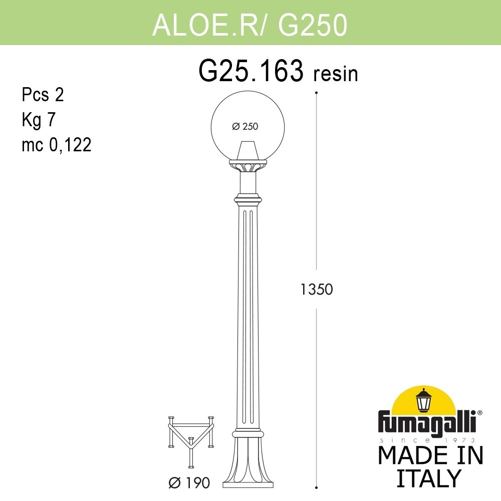 Ландшафтный светильник Fumagalli GLOBE 250 G25.163.000.BYF1R