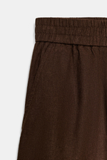 БЕРМУДЫ ИЗ СМЕСОВОГО ЛЬНА С ЭЛАСТИЧНЫМ ПОЯСОМ — ZARA