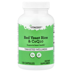 Vitacost, красный ферментированный рис и коэнзим Q10, 120 капсул