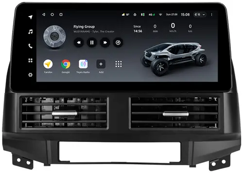 Магнитола для Hyundai Santa Fe 2 2006-2012 - Teyes LUX ONE монитор 12.3" 2K QLED на Android 10, Быстрая, CarPlay, 4G SIM-слот