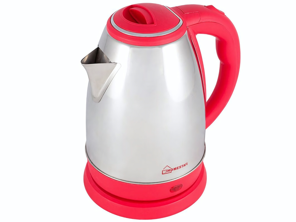 Чайник электрический 1,8л Homestar HS-1028 стальной, красный