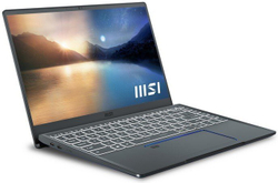 Ноутбук MSI Prestige 14 A11SCX-052RU Intel Core i7 1185G7, 3.0 GHz - 4.8 GHz, 32768 Mb, 14" UHD 3840x2160, 1000 Gb SSD, DVD нет, nVidia GeForce GTX 1650 4096 Mb, Windows 10 Home, серый, 1.29 кг, 9S7-14C412-052