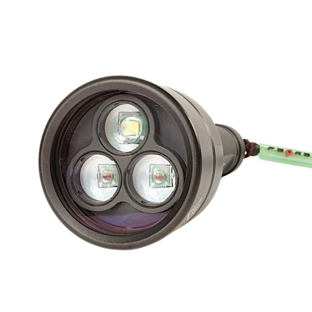 Фонарь дайвинговый Ferei W153V20 1хCREE XM-L2 (Cool White) 2xCREE XP-E (Red)