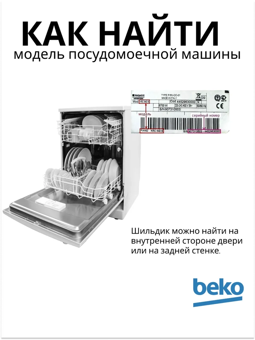 Проточный нагревательный элемент (ТЭН) 1800W посудомоечной машины Beko (1888130200, 1888150100) 1888130200