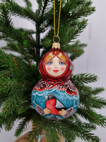 Матрешка стеклянная Мариночка