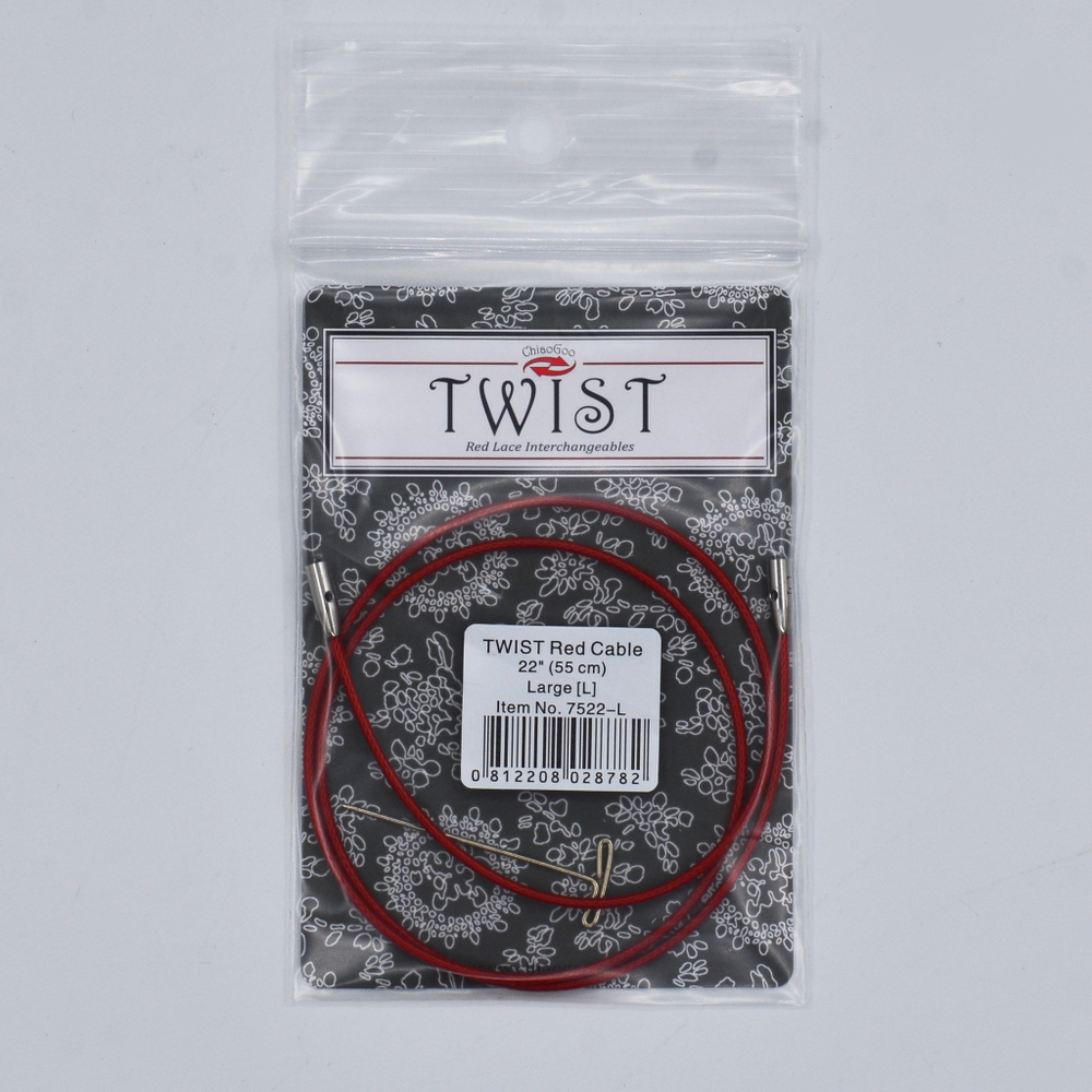 Лески TWIST Red Cable от ChiaoGoo, к металлическим спицам large (L)