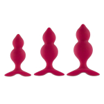 Набор из трех розовых анальный пробок Feelz Toys Bibi Twin Butt Plug Set