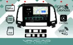 Магнитола для Hyundai Santa Fe 2006-2012 (рамка черная) - Vaycar VA23-0008-2K на Android 13, Быстрая, 2K QLED, CarPlay,4G SIM-слот