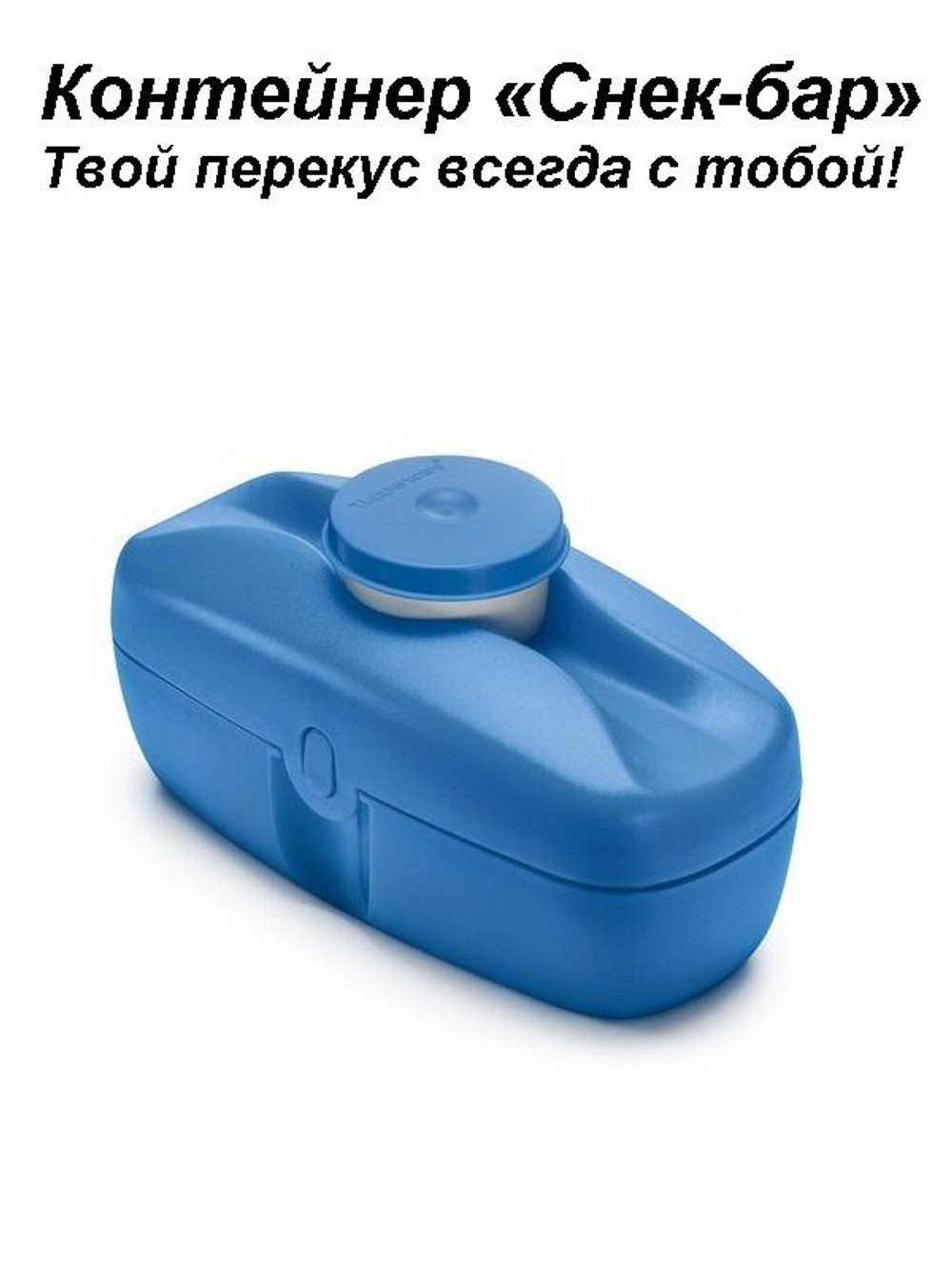 Контейнер Хот-дог со стаканчиком для соуса синий